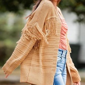 NWT Women’s Willow & Root by Buckle Camel Colored Cardigan Size M